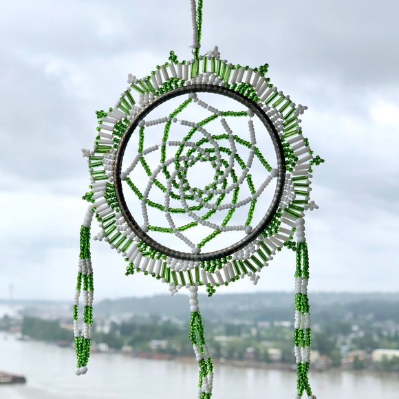 Beautifully Crafted Beaded Dream Catcher Ornament - Picture 1 of 13